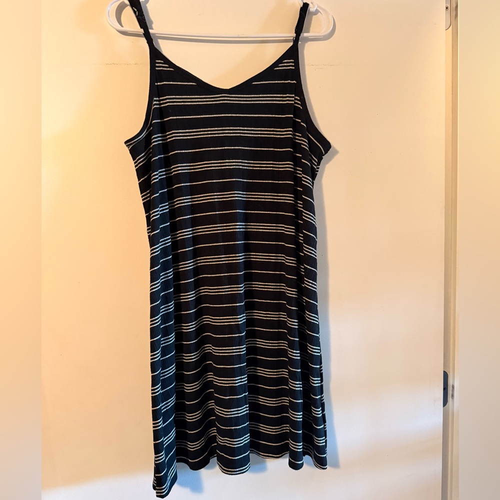 Mossimo Supply Co. Black and White Striped Mini Dress